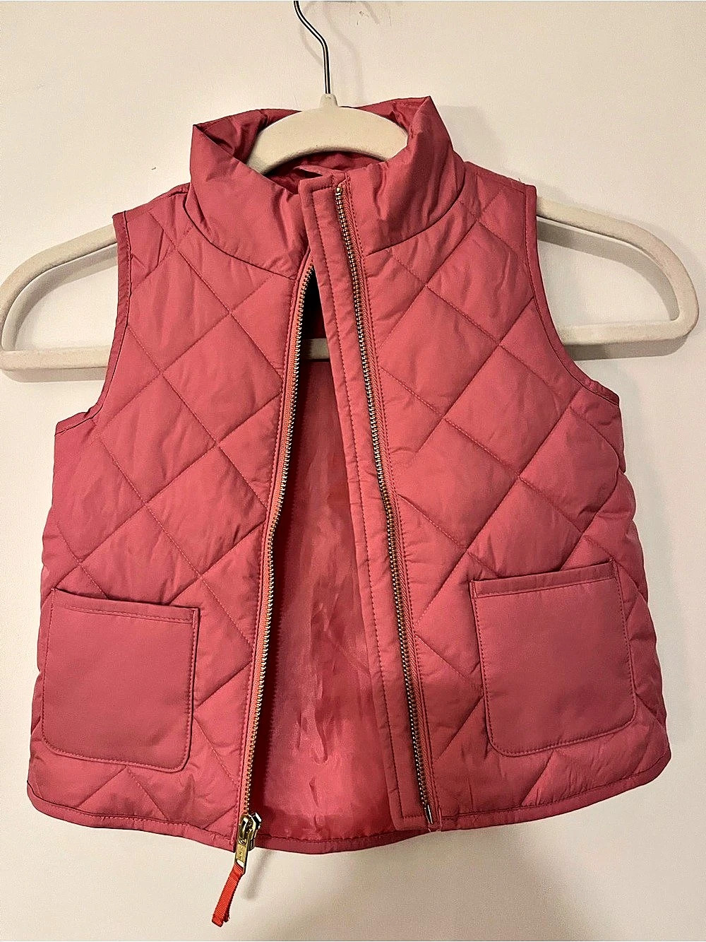 Crewcuts Girls Quilted Vest in Pink Size XXS (2-3)